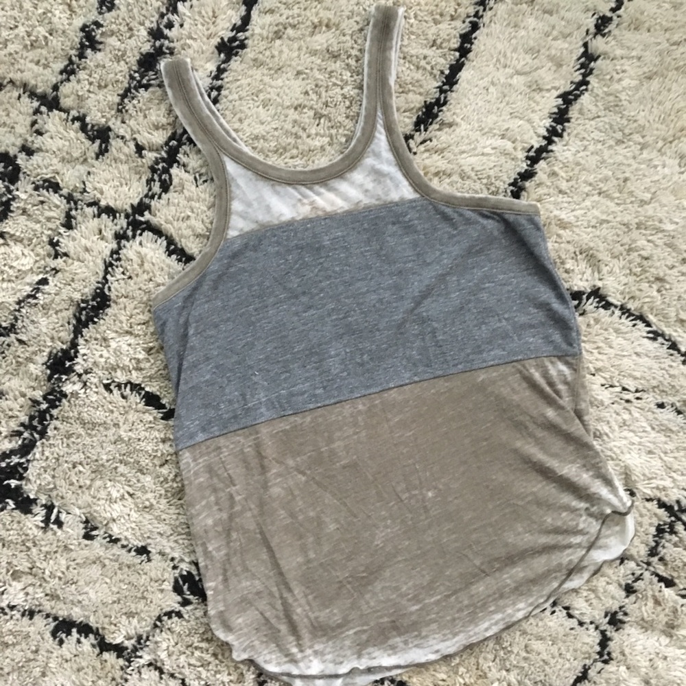 Distressed Colorblocked Racerback Tank